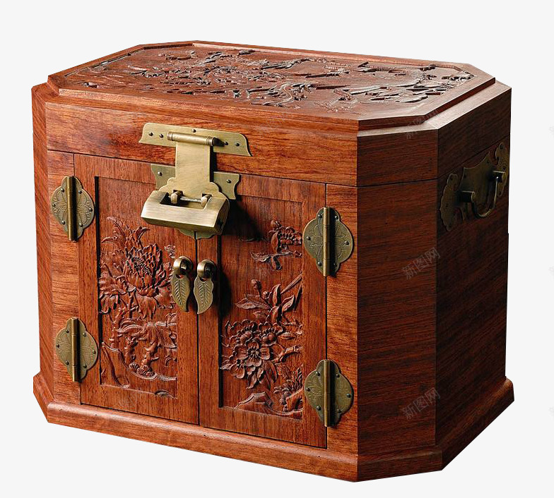 中国风雕刻木质珠宝百宝盒png免抠素材_88icon https://88icon.com 中国风 木质 清藏宝盒 珠宝 百宝盒 锁宝盒 雕刻