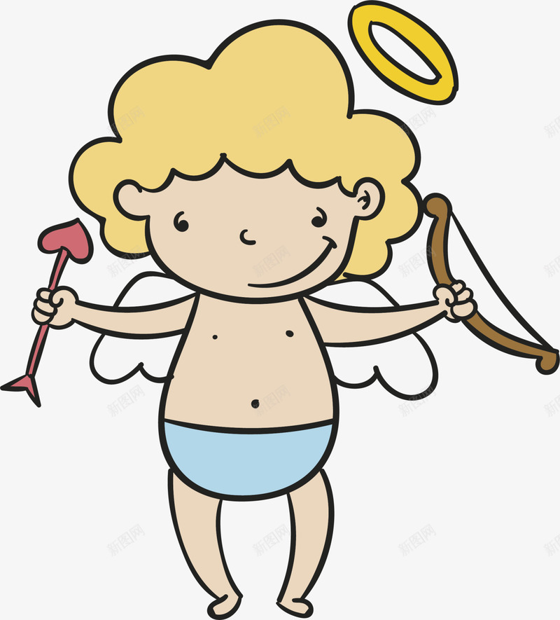 情人节爱神丘比特png免抠素材_88icon https://88icon.com 卡通丘比特 呆萌丘比特 开心 情人节 爱神丘比特 爱神弓箭