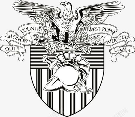 美国西点军校logo图标图标