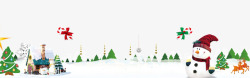 雪人展板圣诞雪地冬天卡通展板高清图片