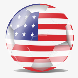 美国国旗足球矢量图素材