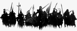 黑色古代战争骑士人物素材