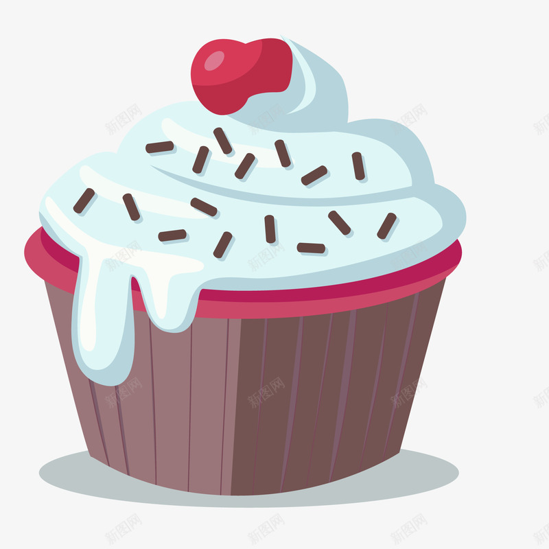 卡通纸杯蛋糕食物矢量图ai免抠素材_88icon https://88icon.com 卡通 烘培坊 甜品 纸杯蛋糕 美食 食物设计 矢量图