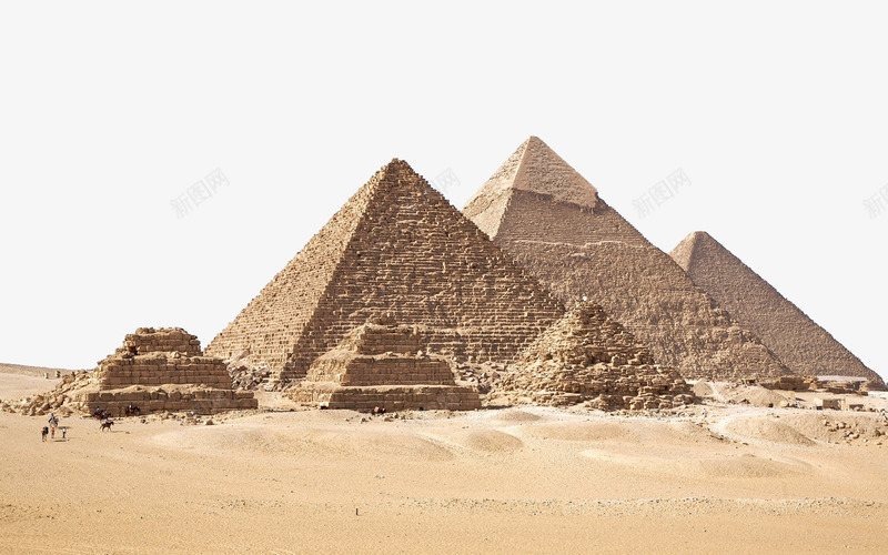 埃及法老和金字塔psd免抠素材_88icon https://88icon.com 名胜古迹 旅游风景 著名建筑