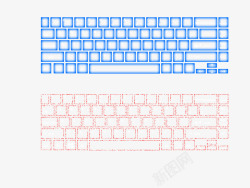 键盘装饰设计矢量高科技投影键盘高清图片