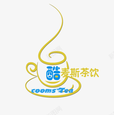 扁平咖啡奶茶logo图标图标