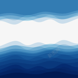 蓝色波浪水纹素材