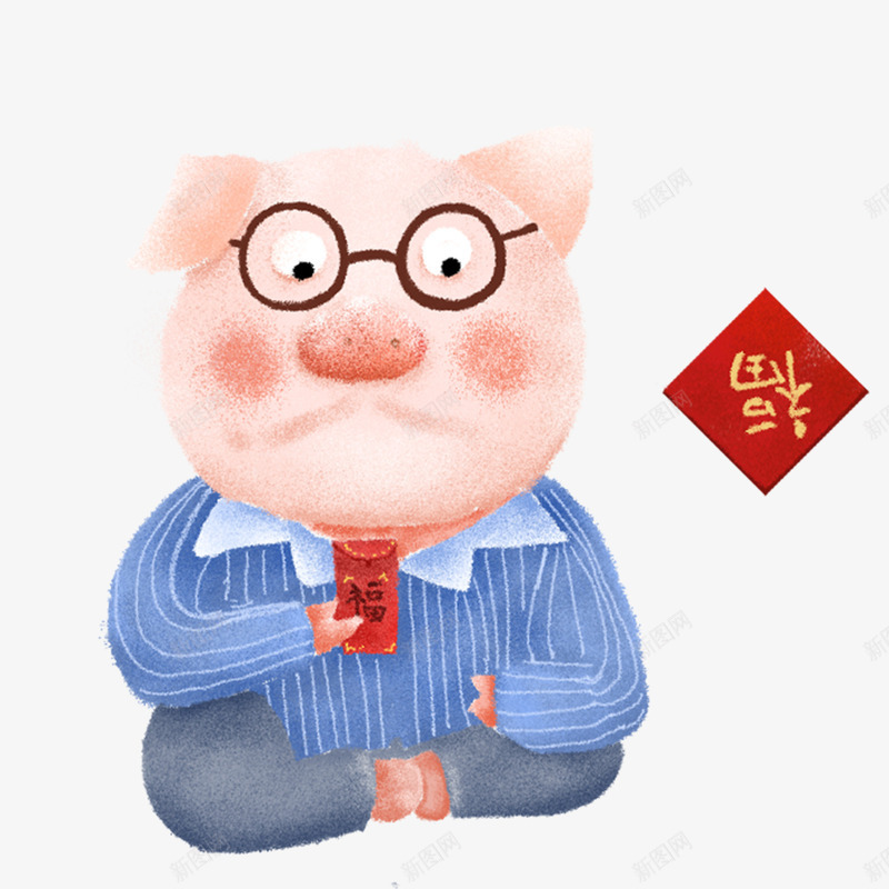 手绘小猪psd免抠素材_88icon https://88icon.com PNG图 PNG图下载 创意卡通 卡通插图 小猪 手绘 插图 猪年 猪年插图