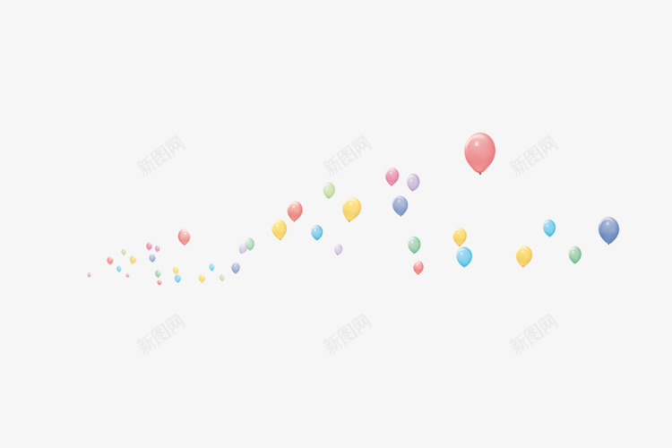 漂浮的气球png免抠素材_88icon https://88icon.com 彩色 气球 漂浮物