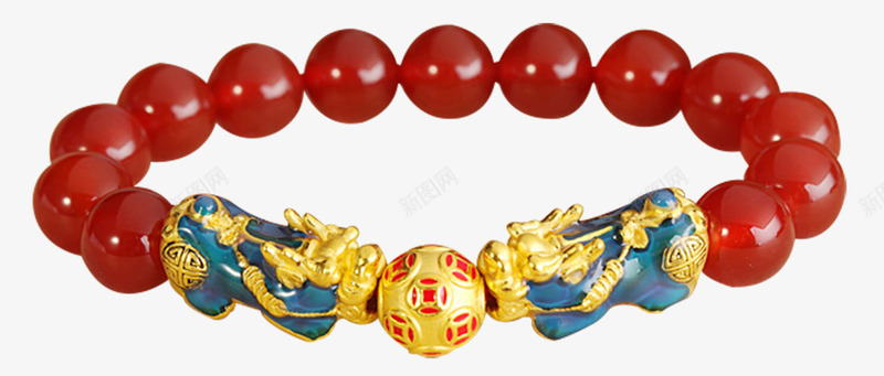 珐琅感温变色幻彩貔貅手链png免抠素材_88icon https://88icon.com 变色幻彩 感温 手链 珐琅 硬足金 红色珠子 貔貅 貔貅手链