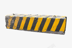 黄色交通警示石柱素材