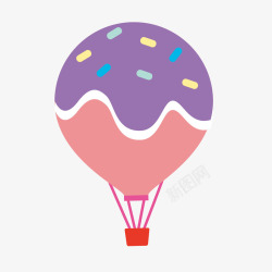 装饰降落伞装饰卡通扁平化热气球矢量图高清图片