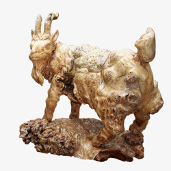 精致羊驼镂空木雕素材