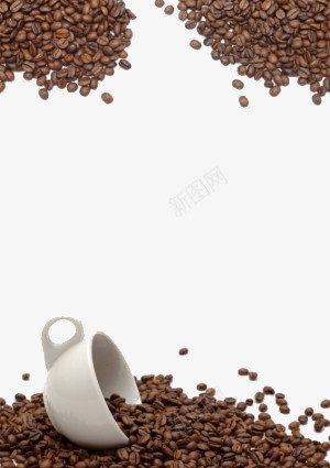 咖啡豆装饰背景png免抠素材_88icon https://88icon.com 咖啡 豆装 饰背景