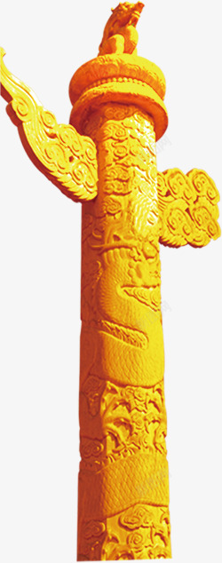 金色柱子装饰图案素材