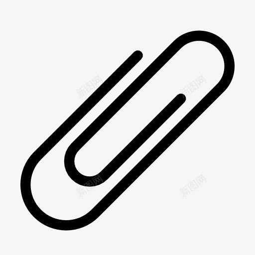 paperclipicon图标png_88icon https://88icon.com 一枚回形针 回形针 小别针 曲别针