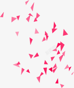粉色三角形碎片素材