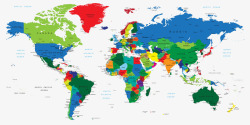 国际音乐节彩色世界地图高清图片
