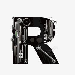 机械创意字母R素材