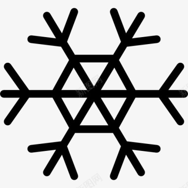 矢量雪花树Snowflake图标图标