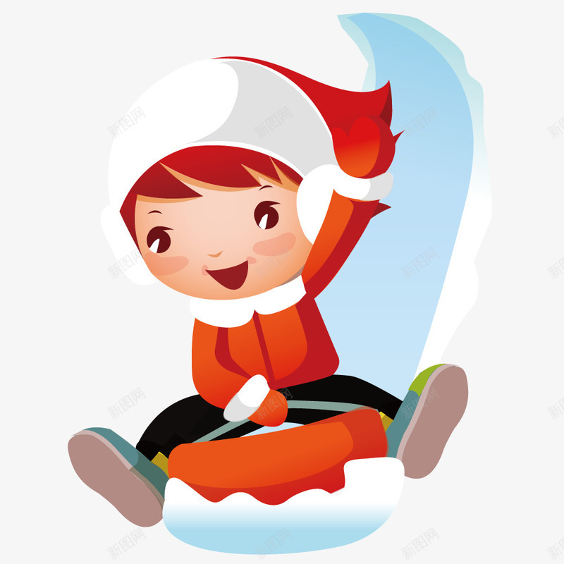 小孩在滑雪矢量图ai免抠素材_88icon https://88icon.com 冬天 小人 小孩 插画 滑雪 矢量人物 矢量图 雪