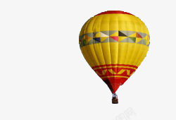 红黄相间颜色鲜艳的热气球高清图片