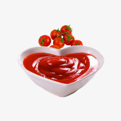 番茄爱心碗番茄辣椒酱高清图片