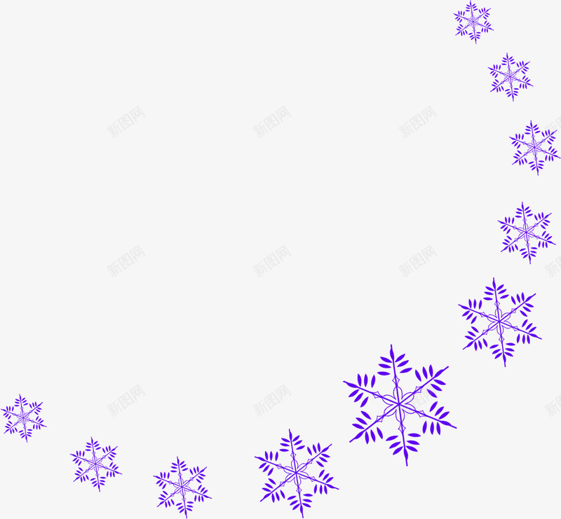 紫色唯美雪花装饰png免抠素材_88icon https://88icon.com 紫色 装饰 雪花