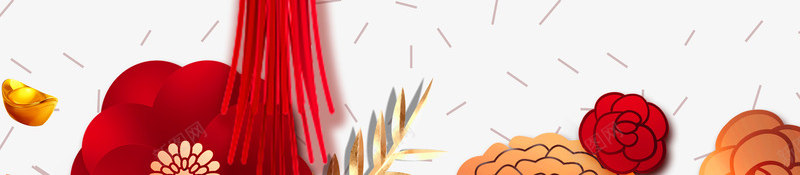 金色开工大吉标题元素psd免抠素材_88icon https://88icon.com 中国结 剪纸花 底纹 开工大吉 祥云 背景素材 边框