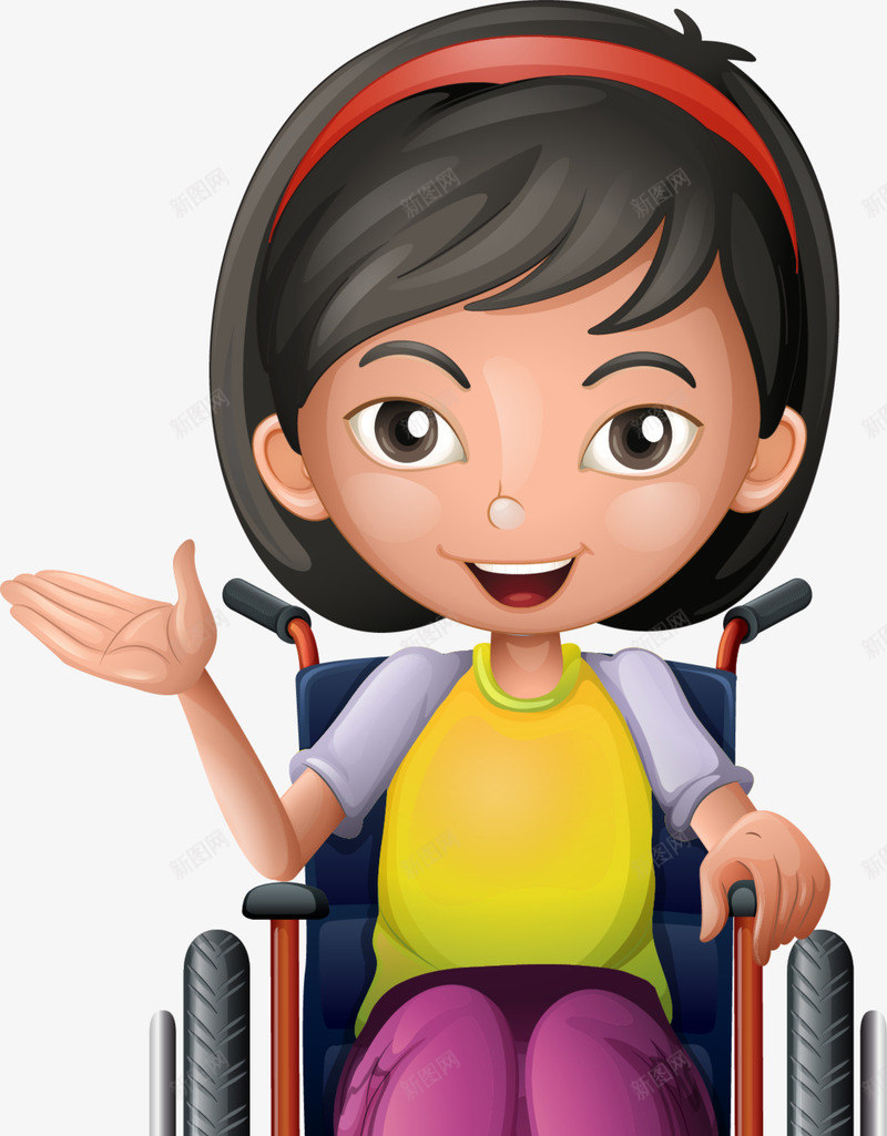 全国助残日开心的女孩png免抠素材_88icon https://88icon.com 乐观 全国助残日 卡通女孩 坐着的小朋友 坐着轮椅 开心的女孩 短发女孩