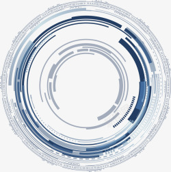 圆环背景蓝色科幻曲线高清图片