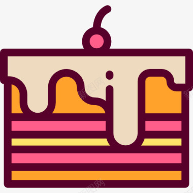 烤食品和餐厅一块蛋糕图标图标