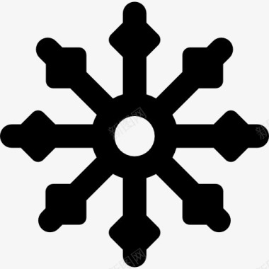 冬天的雪人冰晶图标图标