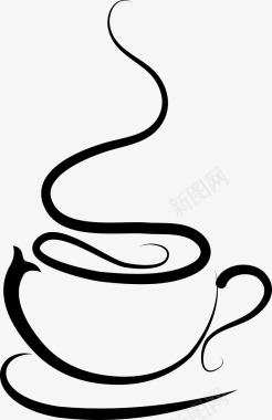 创意咖啡杯图标矢量图图标