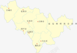 吉林省地图矢量图素材
