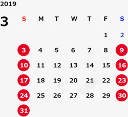 3月专用2019日历3月专用高清图片