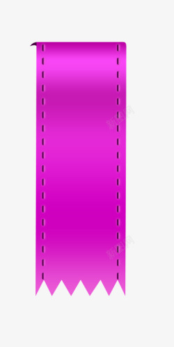 紫色丝带促销标签素材