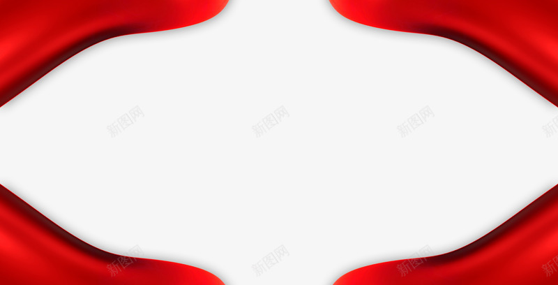 红色绸带装饰元素png免抠素材_88icon https://88icon.com 新图网 简约 红色丝带 绸带 装饰 飘带
