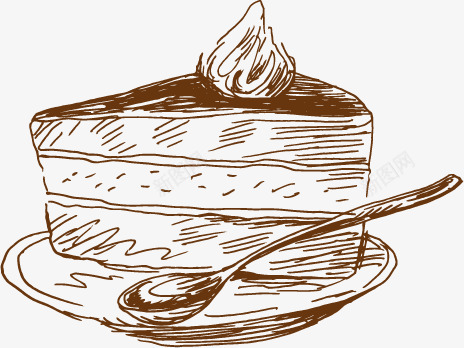 手绘线条甜食下午茶蛋糕png免抠素材_88icon https://88icon.com 下午茶 勺子 手绘 手绘调羹 甜食 线条 蛋糕