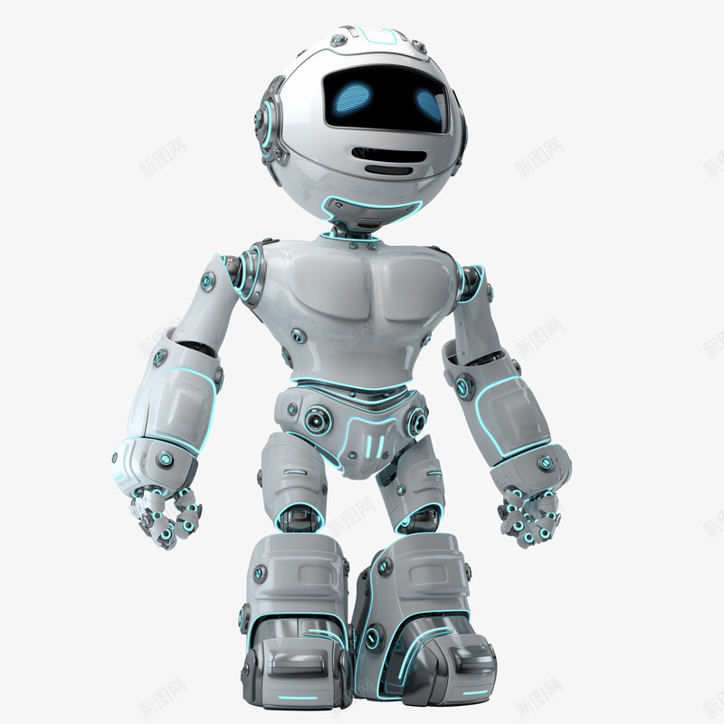高科技机器人png免抠素材_88icon https://88icon.com 帅气机器人 智能 未来高科技 机器人 机器人管家 白色 迷你机器人