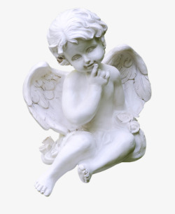 石膏人像小天使石膏雕像高清图片
