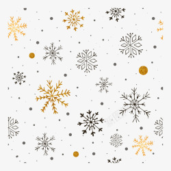 创意雪花黑色创意圣诞雪花纹理元素矢量图高清图片