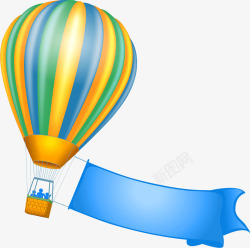气球标签热气球标题横幅标签装饰高清图片