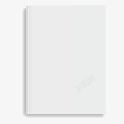 一本平放的白色书本矢量图素材