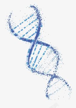 DNA双螺旋结构图片密集蓝点DNA高清图片