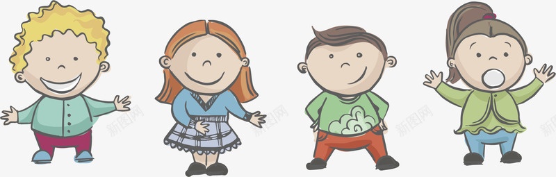 儿童节一起玩耍的小朋友png免抠素材_88icon https://88icon.com 一群小朋友 一起玩耍 儿童节 喜悦 四个小朋友 开心