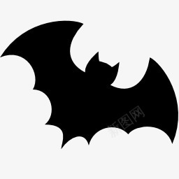 黑色蝙蝠黑白万圣节图标图标