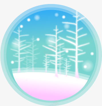 梦幻森林png免抠素材_88icon https://88icon.com 冬天 卡通 树林 梦幻 雪