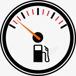 彩色时钟汽车燃油表矢量图高清图片