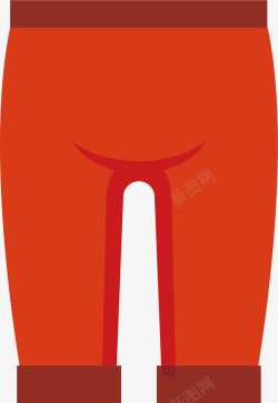 男士裤子水彩橘色裤子矢量图高清图片